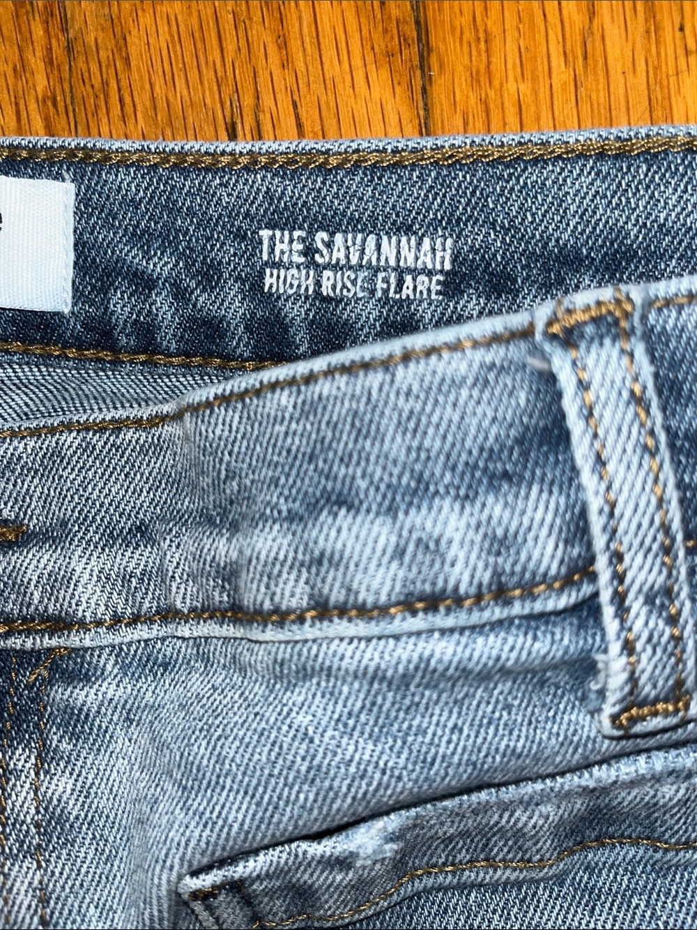 Kensie Vintage Luxe The Savannah High Rise Flare Denim Blue Jeans Size 32 - Picture 3 of 10